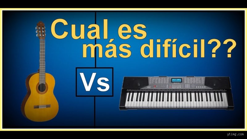 ¿Qué es más difícil, piano o guitarra?