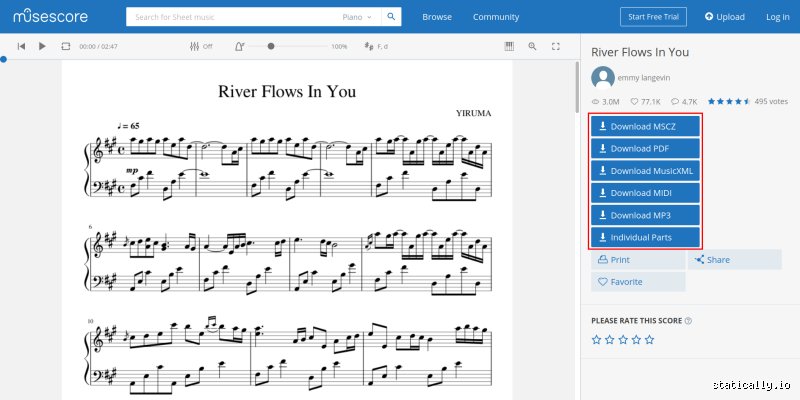 ¿Cómo puedo usar MuseScore sin pagar?