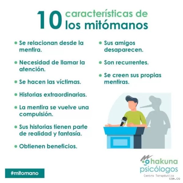 ¿Características de un mitómano?