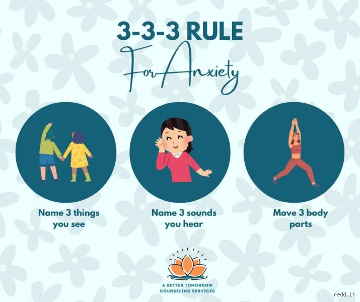 ¿Cuál es la regla 3-3-3 para niños con ansiedad?