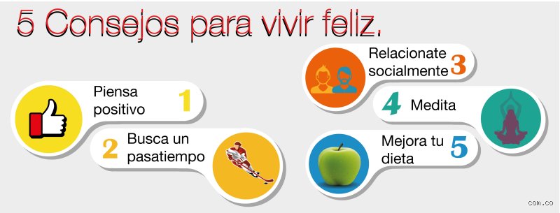 ¿Cuáles son los 5 consejos para ser feliz?