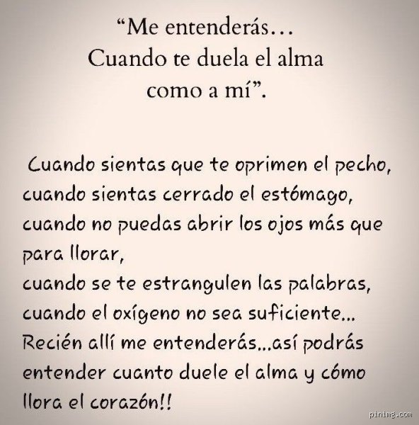 ¿Cuando el alma duele frase?