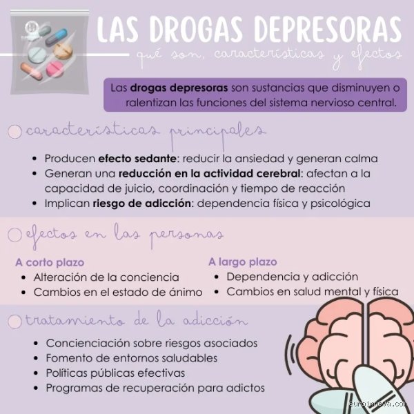 ¿Tipo de droga que disminuye la actividad nerviosa?