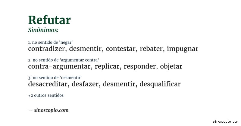 ¿3 sinónimos de refutar?