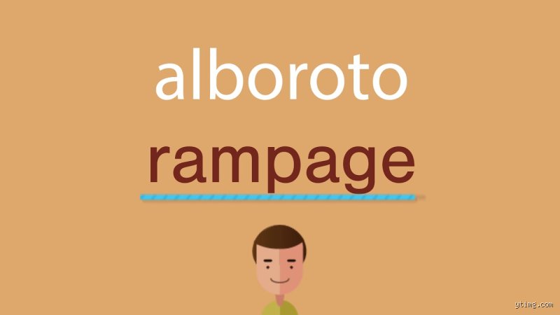 ¿Cómo se escribe alboroto en inglés?