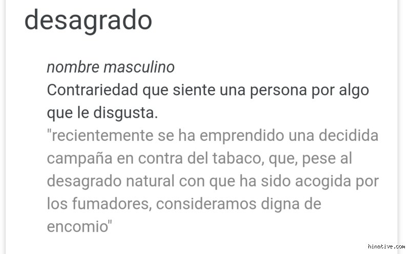 ¿Cómo se le dice a algo desagradable?
