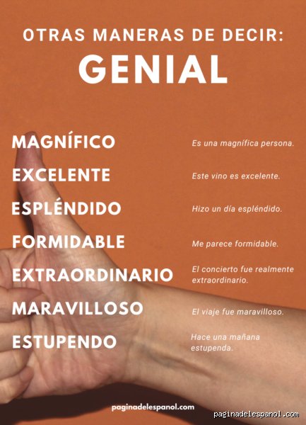 ¿Cuál es una forma anticuada de decir genial?