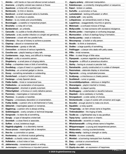 ¿Cuál es una palabra graciosa para describir el caos?