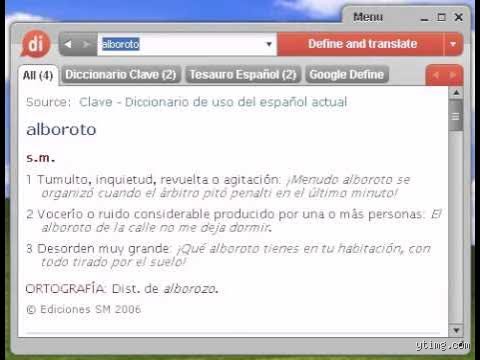 ¿Qué significa "alboroto" en español?