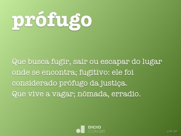 ¿Sinónimo de la palabra prófugo?