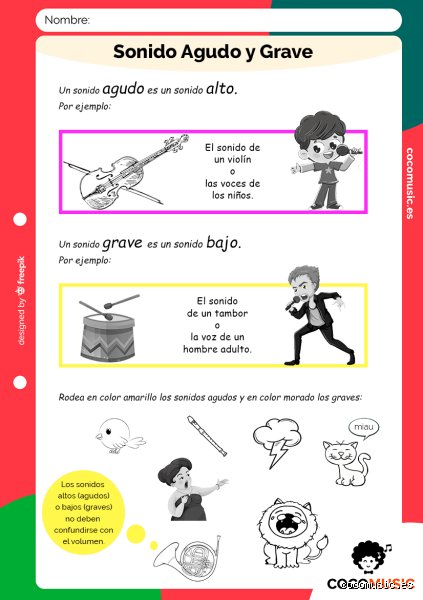 ¿Cómo saber si un sonido es grave o agudo?