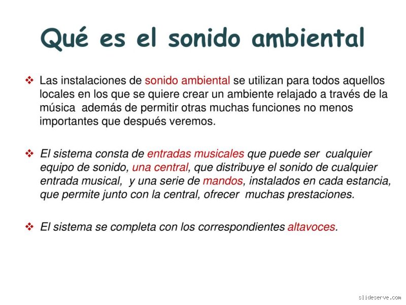 ¿Cómo se llama al sonido ambiente?