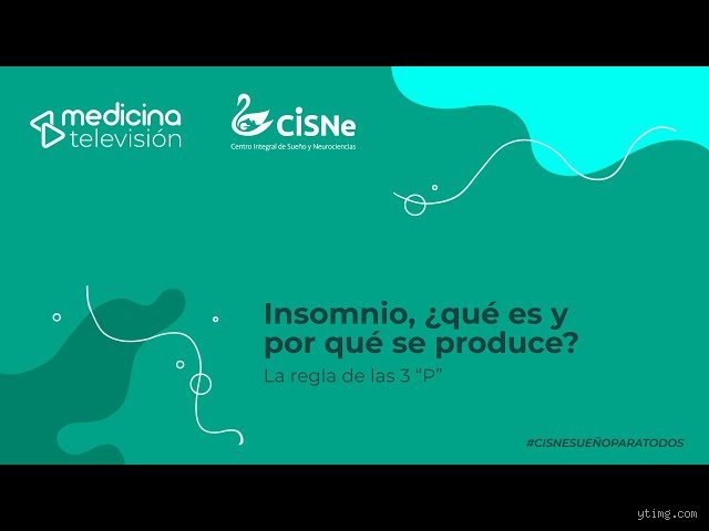 ¿Cuáles son las 3 P del insomnio?