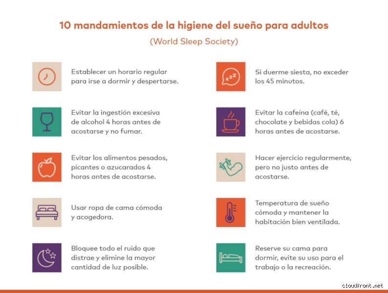 ¿Cuáles son los 10 mandamientos para dormir bien?