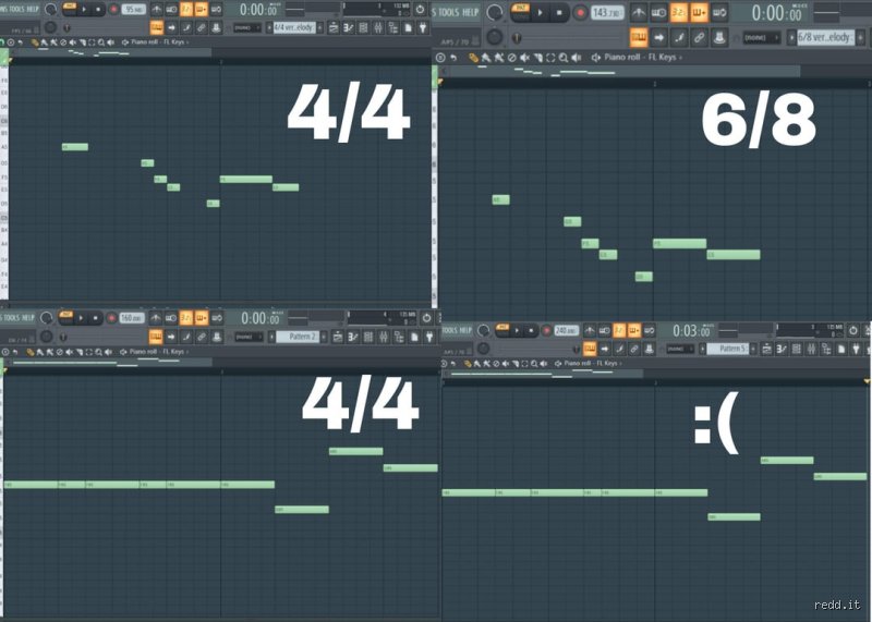 ¿Cómo saber si una canción tiene un compás de 6/8 o 4/4?