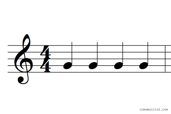 ¿Cuál es la nota musical de cuatro tiempos más famosa?