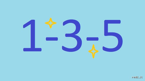 ¿Cuál es la regla de los acordes 1-3-5?