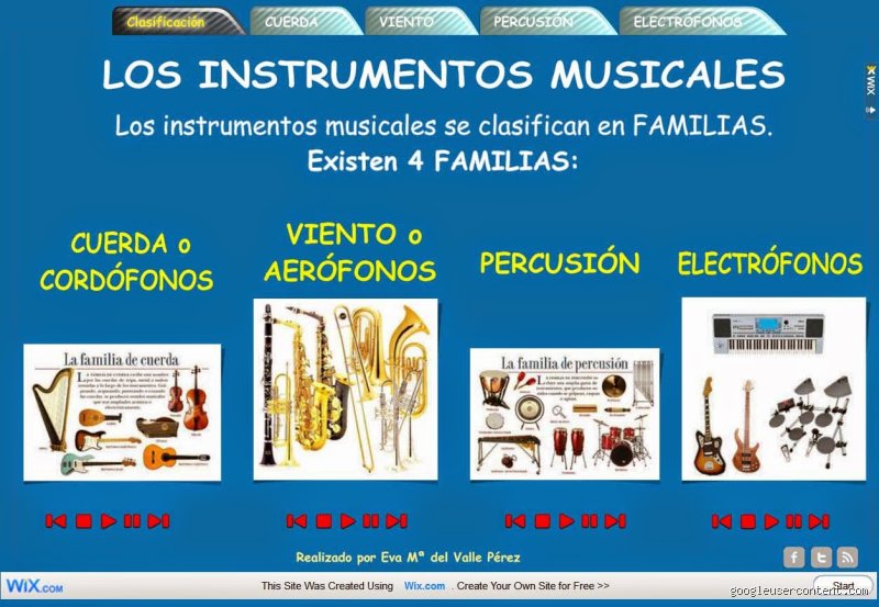 ¿Cuáles son las 4 familias musicales?