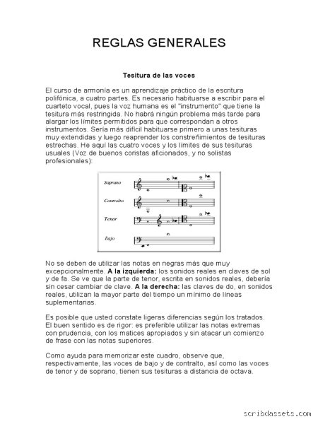 ¿Cuáles son las seis reglas de la armonía?