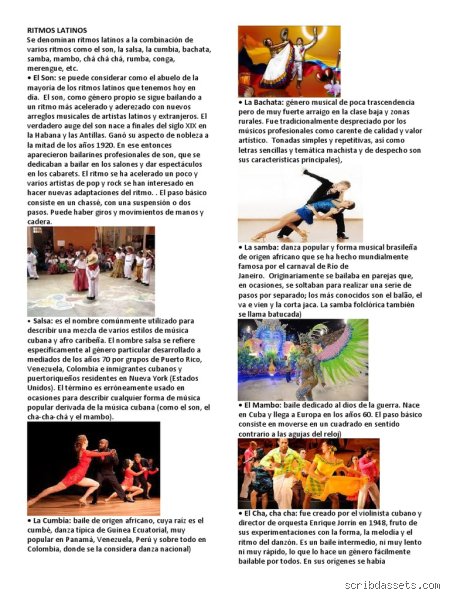 ¿Cuáles son los 14 ritmos latinoamericanos?