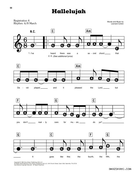 ¿Está Hallelujah en 6/8?