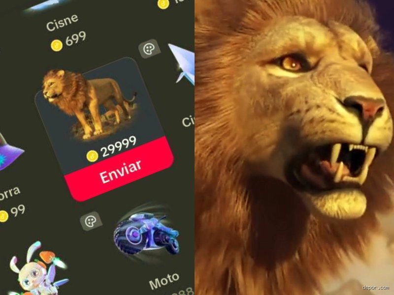 ¿Cuánto son 1000 leones en TikTok?