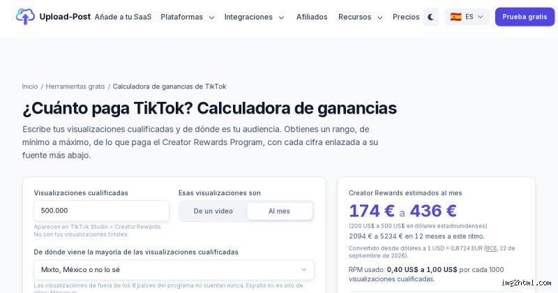 ¿Cuánto valen 500.000 visualizaciones en TikTok?