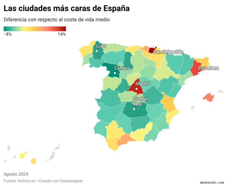 ¿Dónde cuesta más vivir en España?