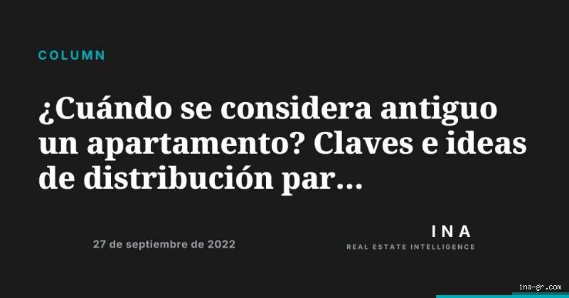 ¿Cuándo se considera apartamento?