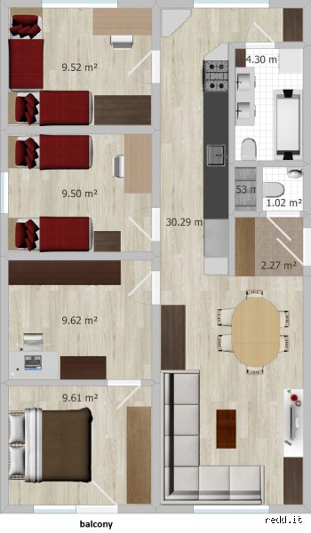 ¿Pueden vivir 2 adultos y 4 niños en un apartamento de 2 habitaciones?