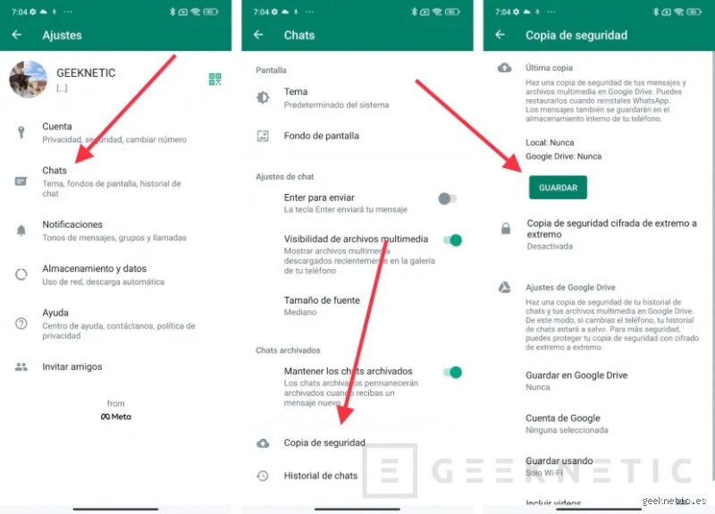 ¿Cómo hacer una copia de seguridad de un chat de WhatsApp de hace 2 años?
