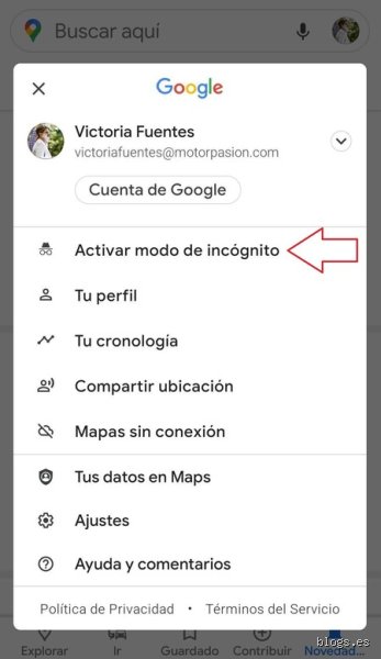¿Cómo se activa el modo incógnito?