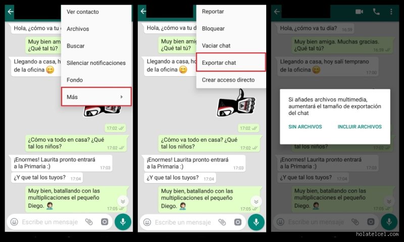 ¿Existe alguna forma de guardar una conversación de texto completa?
