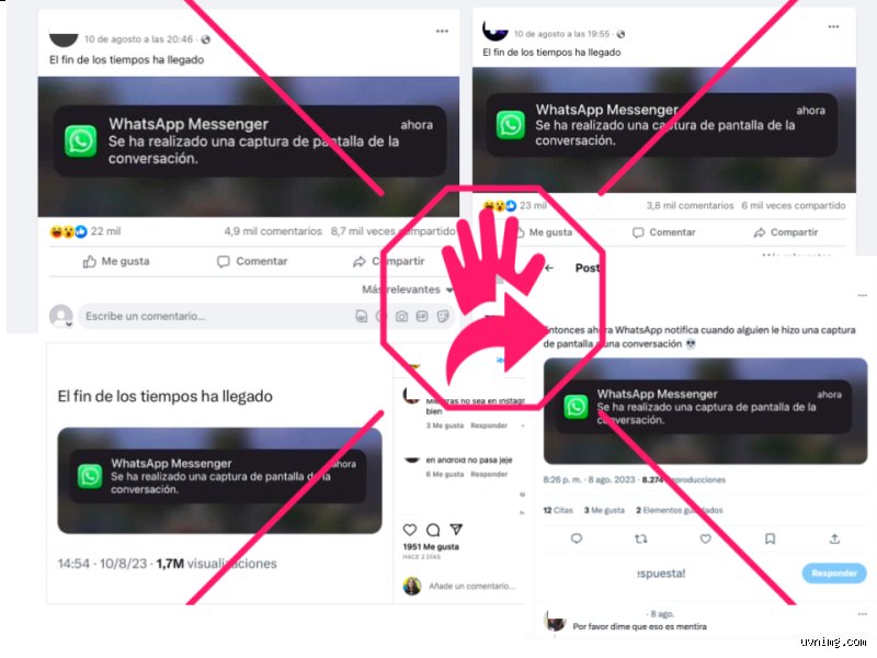 ¿La grabación de pantalla notifica a la otra persona?