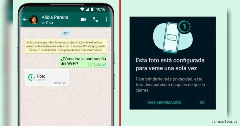 ¿La otra persona sabrá si hago una captura de pantalla de una foto que veo una sola vez en WhatsApp?