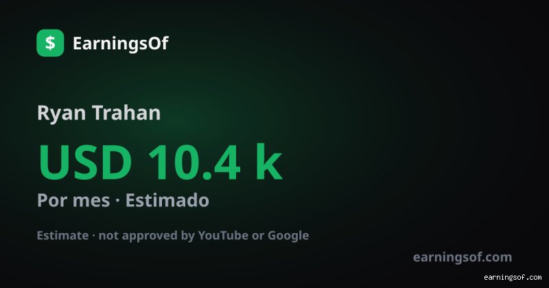 ¿Cuánto gana Ryan Trahan en YouTube?