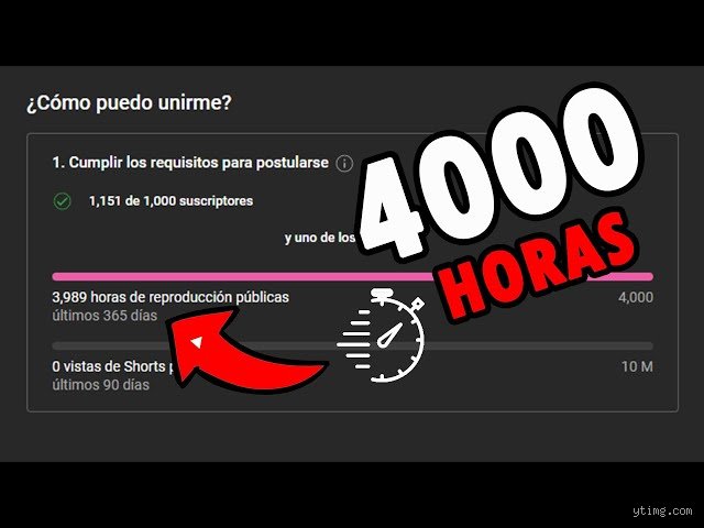 ¿Cuánto son 4000 horas de visualización?